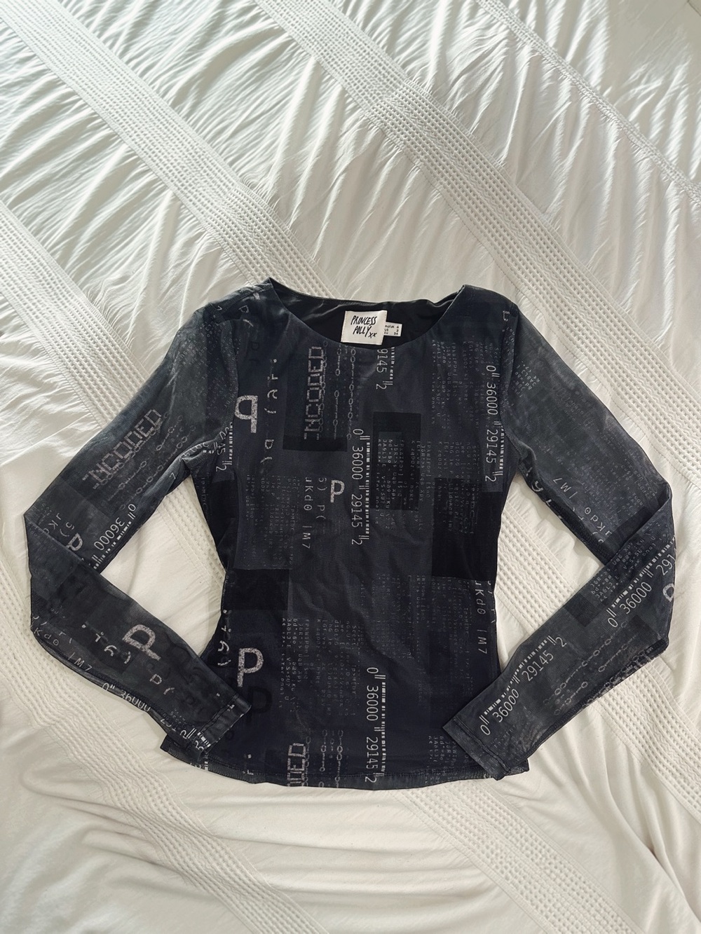 Princess Polly Black Graphic Long-Sleeve Tee
